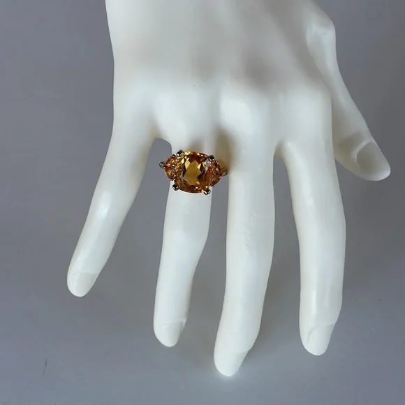 NWOT 4 1/2 ct. t.w. Citrine/White TopazSize 7